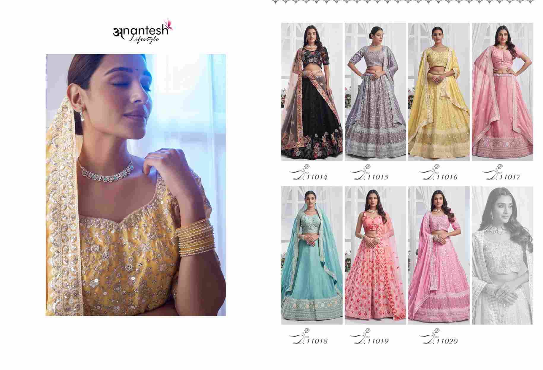 Bridesmaid Vol-3 By Anantesh 11014 To 11020 Series Beautiful Colorful Fancy Wedding Collection Occasional Wear & Party Wear Net/Chiffon/Organza Lehengas At Wholesale Price