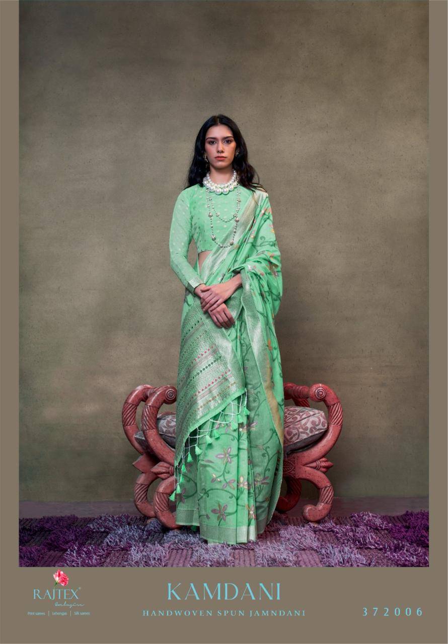 Kamdani By Raj Tex 372001 To 372006 Series Indian Traditional Wear Collection Beautiful Stylish Fancy Colorful Party Wear & Occasional Wear Mal Cotton Sarees At Wholesale Price