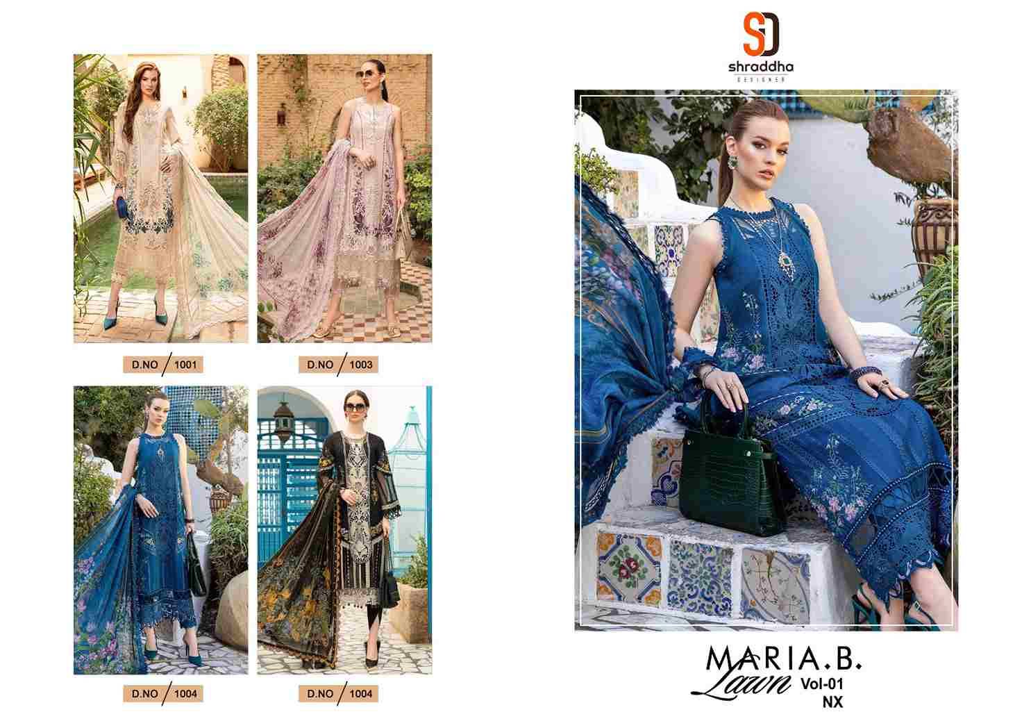 Maria.B. Lawn Vol-1 Nx By Shraddha Designer Pakistani Suits Beautiful Stylish Fancy Colorful Party Wear & Occasional Wear Pure Lawn Cotton Print Embroidered Dresses At Wholesale Price