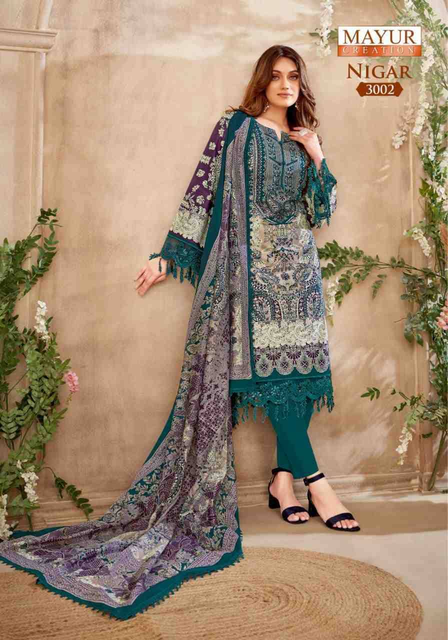 Nigar Vol-3 By Mayur Creation 3001 To 3008 Series Beautiful Festive Suits Stylish Fancy Colorful Casual Wear & Ethnic Wear Heavy Cotton Print Dresses At Wholesale Price