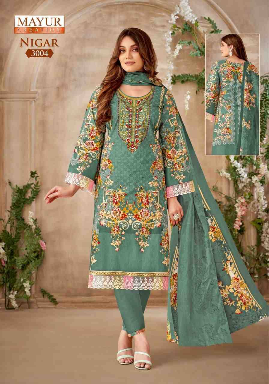 Nigar Vol-3 By Mayur Creation 3001 To 3008 Series Beautiful Festive Suits Stylish Fancy Colorful Casual Wear & Ethnic Wear Heavy Cotton Print Dresses At Wholesale Price