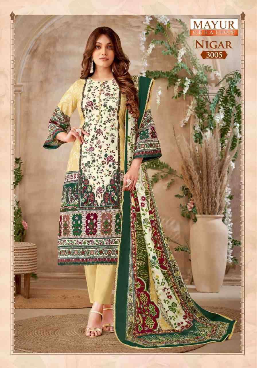 Nigar Vol-3 By Mayur Creation 3001 To 3008 Series Beautiful Festive Suits Stylish Fancy Colorful Casual Wear & Ethnic Wear Heavy Cotton Print Dresses At Wholesale Price