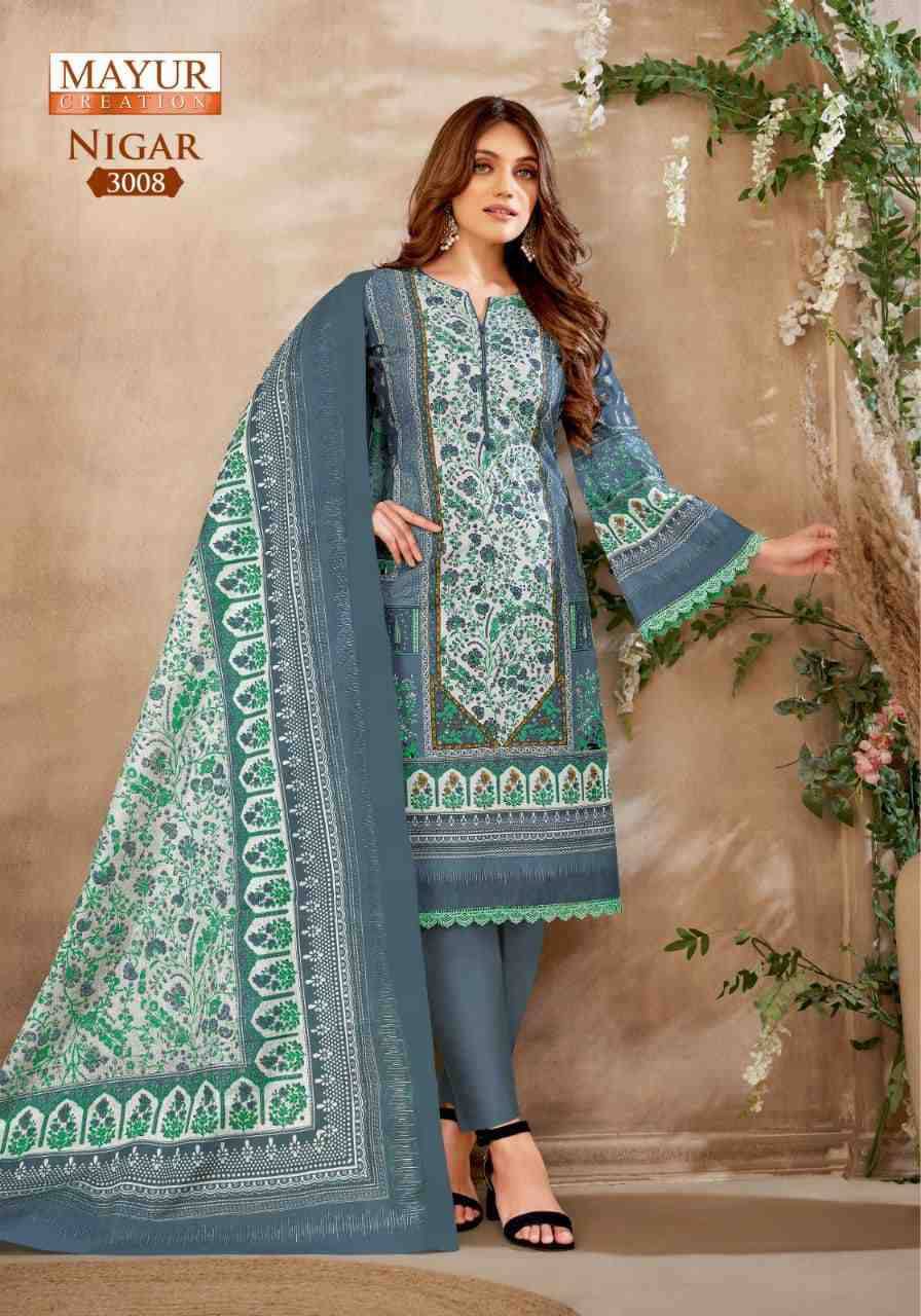 Nigar Vol-3 By Mayur Creation 3001 To 3008 Series Beautiful Festive Suits Stylish Fancy Colorful Casual Wear & Ethnic Wear Heavy Cotton Print Dresses At Wholesale Price