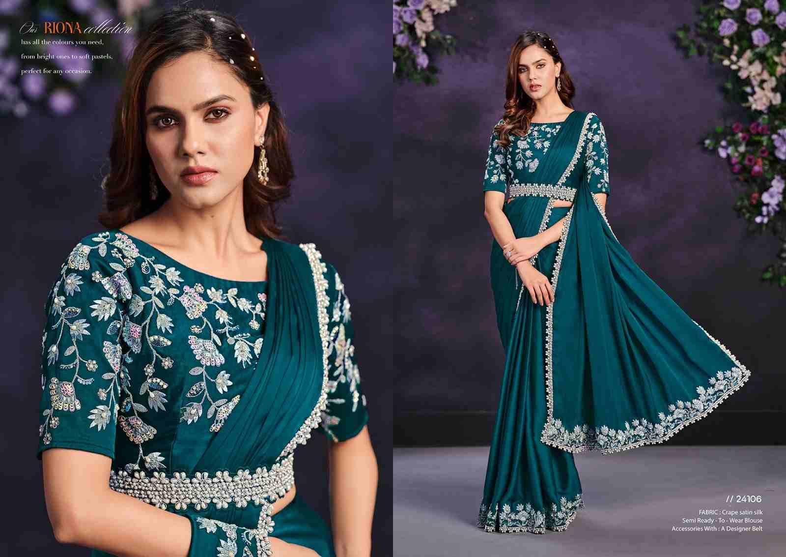 Riona By Mahotsav Creation 24102 To 24114 Series Indian Traditional Wear Collection Beautiful Stylish Fancy Colorful Party Wear & Occasional Wear Satin Silk Sarees At Wholesale Price