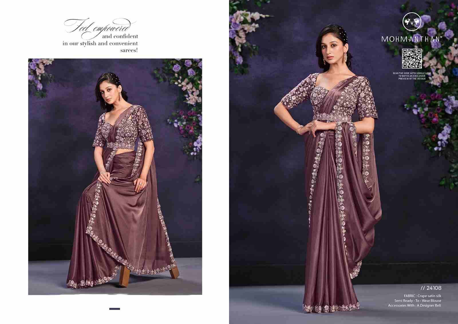 Riona By Mahotsav Creation 24102 To 24114 Series Indian Traditional Wear Collection Beautiful Stylish Fancy Colorful Party Wear & Occasional Wear Satin Silk Sarees At Wholesale Price