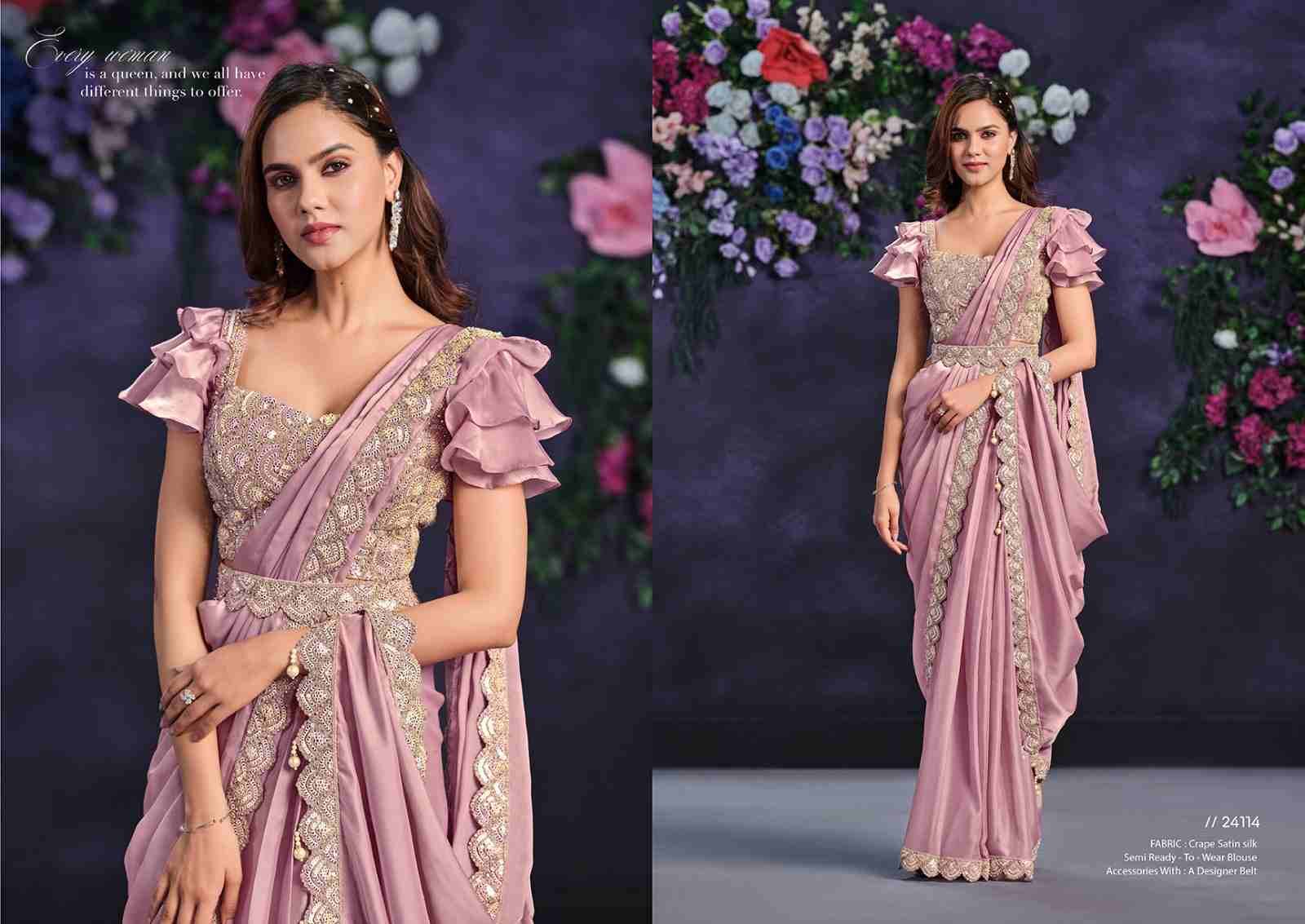 Riona By Mahotsav Creation 24102 To 24114 Series Indian Traditional Wear Collection Beautiful Stylish Fancy Colorful Party Wear & Occasional Wear Satin Silk Sarees At Wholesale Price