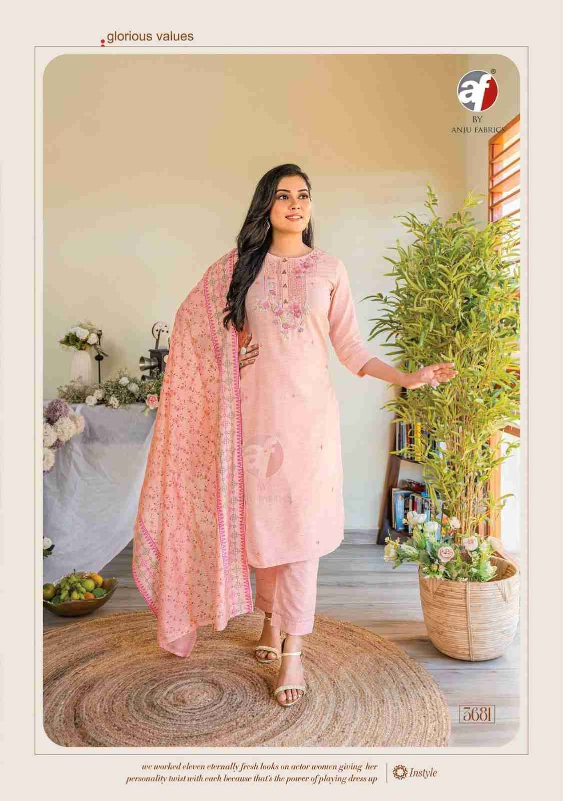 Cotton Crush Vol-3 By Anju Fabrics 3681 To 3686 Series Beautiful Festive Suits Colorful Stylish Fancy Casual Wear & Ethnic Wear Cotton Dresses At Wholesale Price