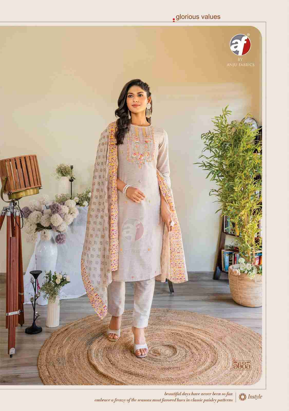 Cotton Crush Vol-3 By Anju Fabrics 3681 To 3686 Series Beautiful Festive Suits Colorful Stylish Fancy Casual Wear & Ethnic Wear Cotton Dresses At Wholesale Price