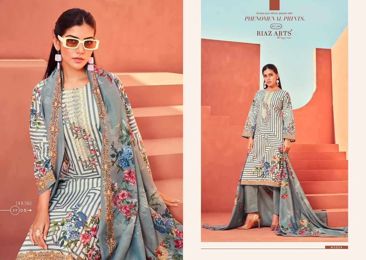 Dhunki By Riaz Arts 2901 To 2906 Series Beautiful Festive Suits Colorful Stylish Fancy Casual Wear & Ethnic Wear Pure Lawn Dresses At Wholesale Price