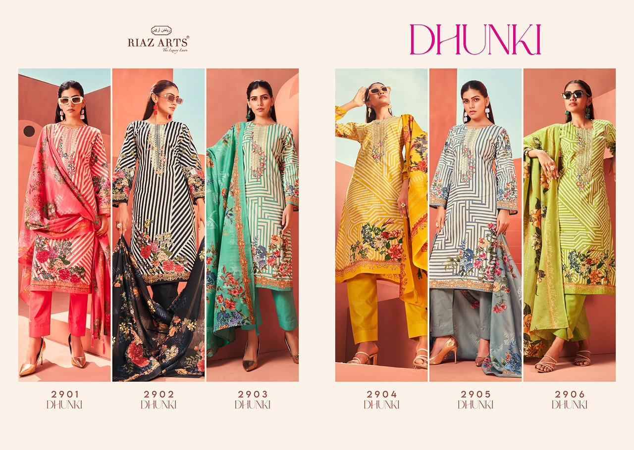 Dhunki By Riaz Arts 2901 To 2906 Series Beautiful Festive Suits Colorful Stylish Fancy Casual Wear & Ethnic Wear Pure Lawn Dresses At Wholesale Price