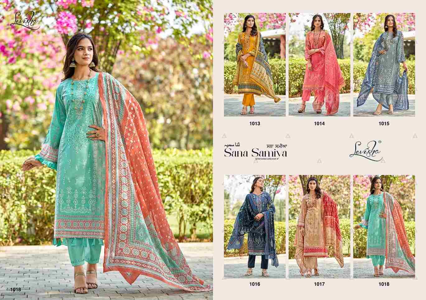 Sana Samiya By Levisha 1013 To 1020 Series Festive Suits Beautiful Fancy Colorful Stylish Party Wear & Occasional Wear Cambric Cotton Print Dresses At Wholesale Price