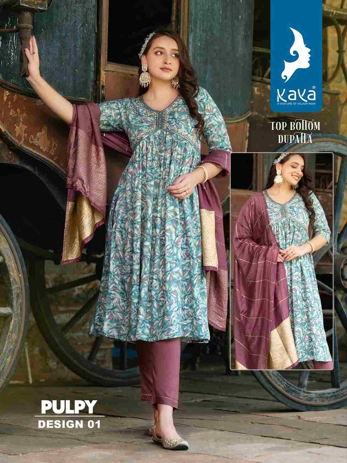 Pulpy Nx By Kaya Beautiful Suits Colorful Stylish Fancy Casual Wear & Ethnic Wear Heavy Rayon Foil Dresses At Wholesale Price