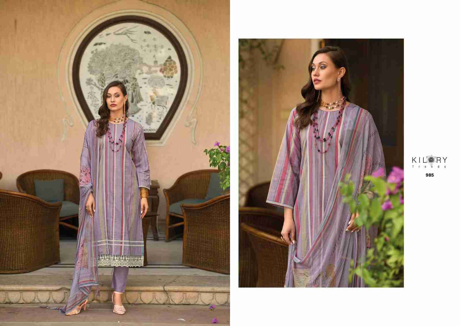 Legacy Of Summer By Kilory 981 To 988 Series Beautiful Festive Suits Colorful Stylish Fancy Casual Wear & Ethnic Wear Pure Lawn Cotton Dresses At Wholesale Price