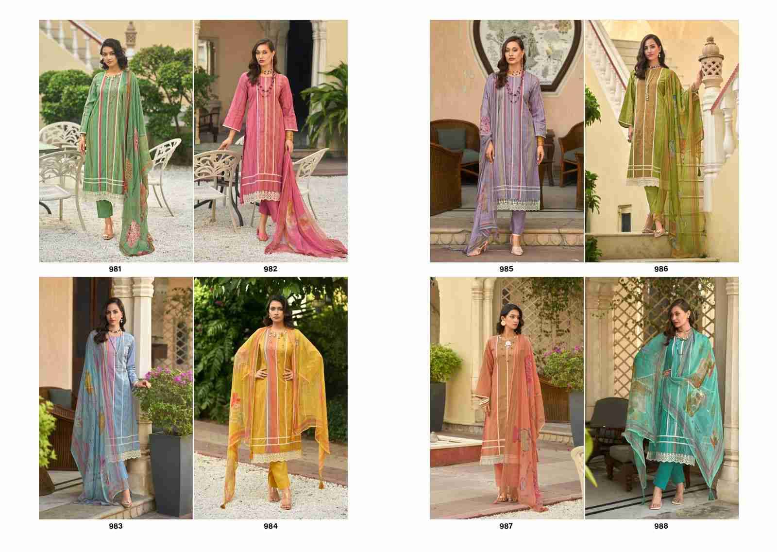 Legacy Of Summer By Kilory 981 To 988 Series Beautiful Festive Suits Colorful Stylish Fancy Casual Wear & Ethnic Wear Pure Lawn Cotton Dresses At Wholesale Price