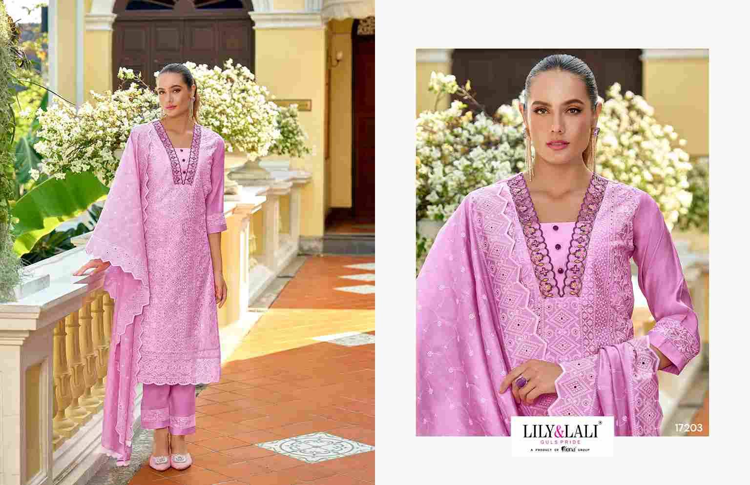 Flora Roman By Lily And Lali 17201 To 17206 Series Beautiful Sharara Suits Colorful Stylish Fancy Casual Wear & Ethnic Wear Roman Dresses At Wholesale Price