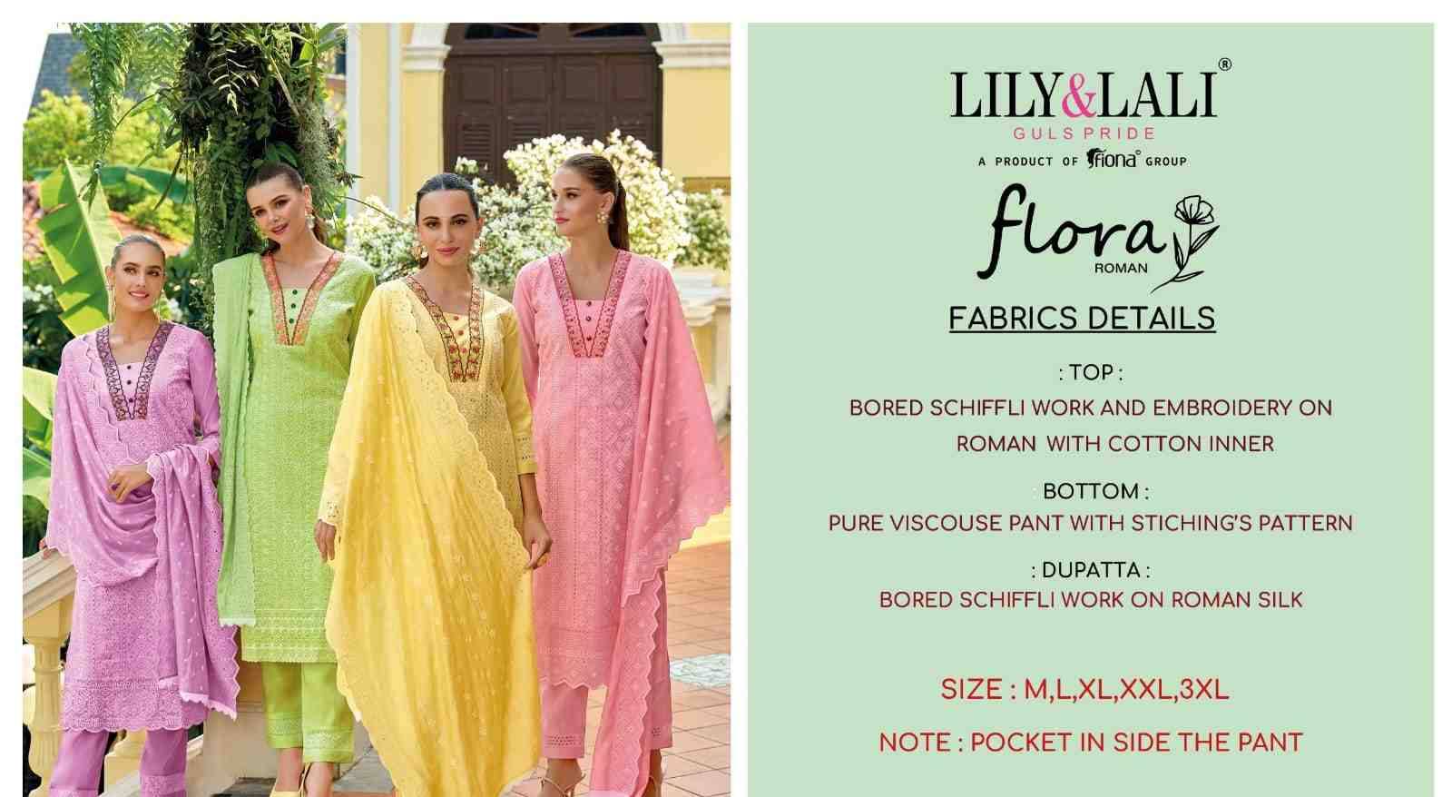 Flora Roman By Lily And Lali 17201 To 17206 Series Beautiful Sharara Suits Colorful Stylish Fancy Casual Wear & Ethnic Wear Roman Dresses At Wholesale Price