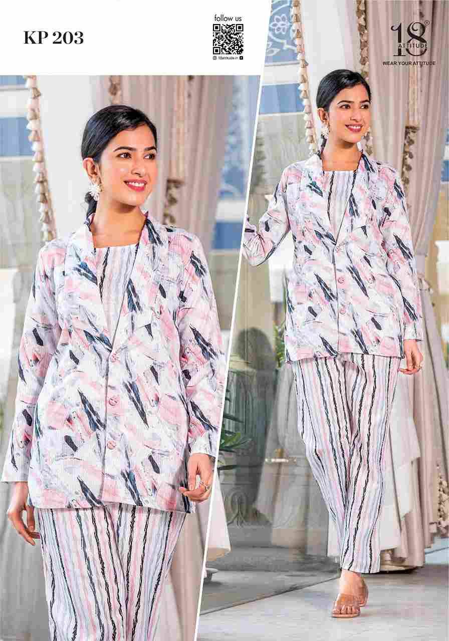 Kitty Party Vol-2 By 18 Attitude 201 To 207 Series Designer Stylish Fancy Colorful Beautiful Party Wear & Ethnic Wear Collection Cotton Linen Co-Ord Sets With Jackets At Wholesale Price