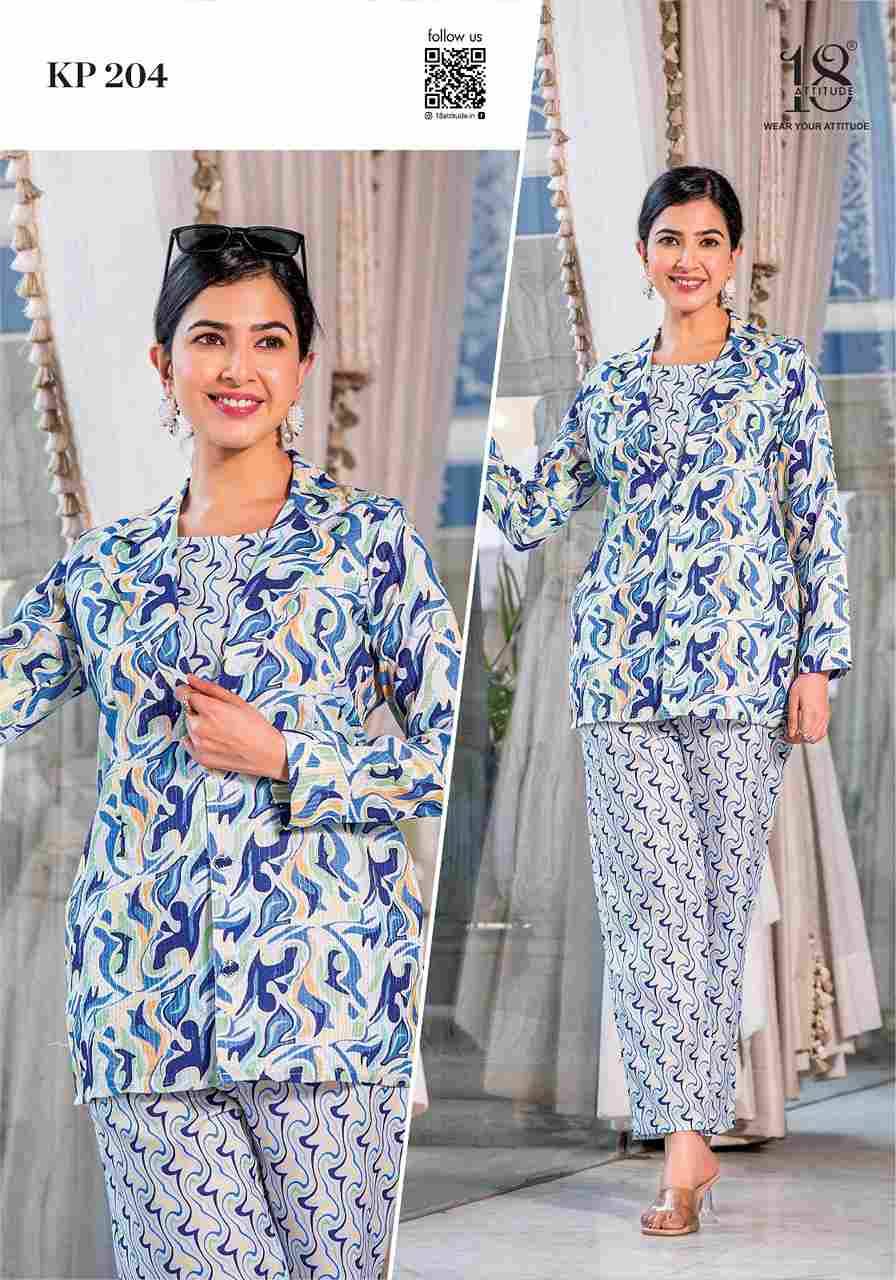 Kitty Party Vol-2 By 18 Attitude 201 To 207 Series Designer Stylish Fancy Colorful Beautiful Party Wear & Ethnic Wear Collection Cotton Linen Co-Ord Sets With Jackets At Wholesale Price