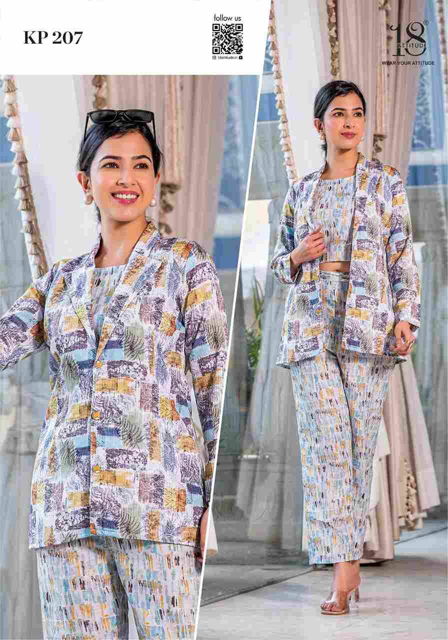 Kitty Party Vol-2 By 18 Attitude 201 To 207 Series Designer Stylish Fancy Colorful Beautiful Party Wear & Ethnic Wear Collection Cotton Linen Co-Ord Sets With Jackets At Wholesale Price