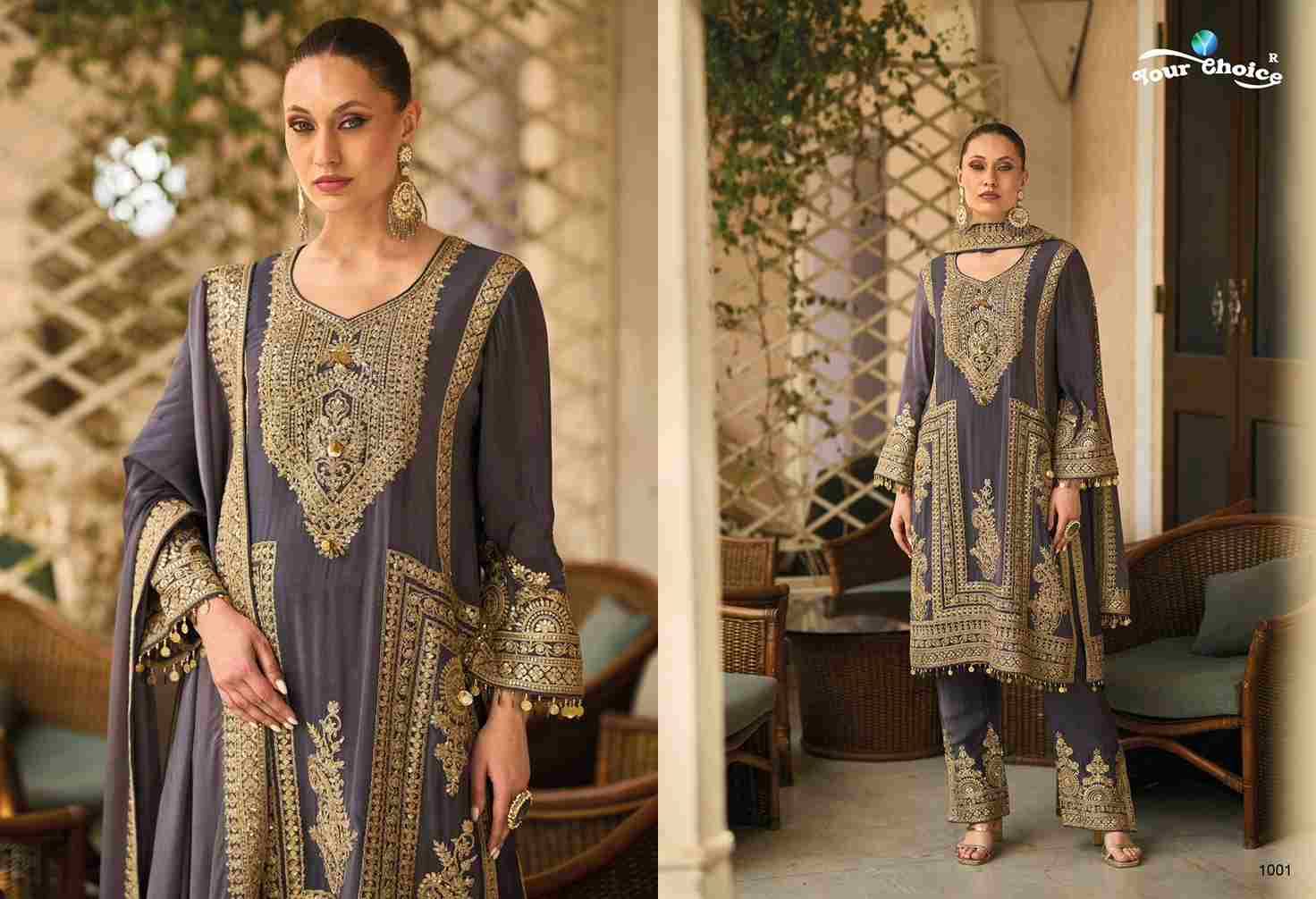 Barbee By Your Choice 1001 To 1004 Series Beautiful Festive Suits Colorful Stylish Fancy Casual Wear & Ethnic Wear Pure Chinnon Dresses At Wholesale Price