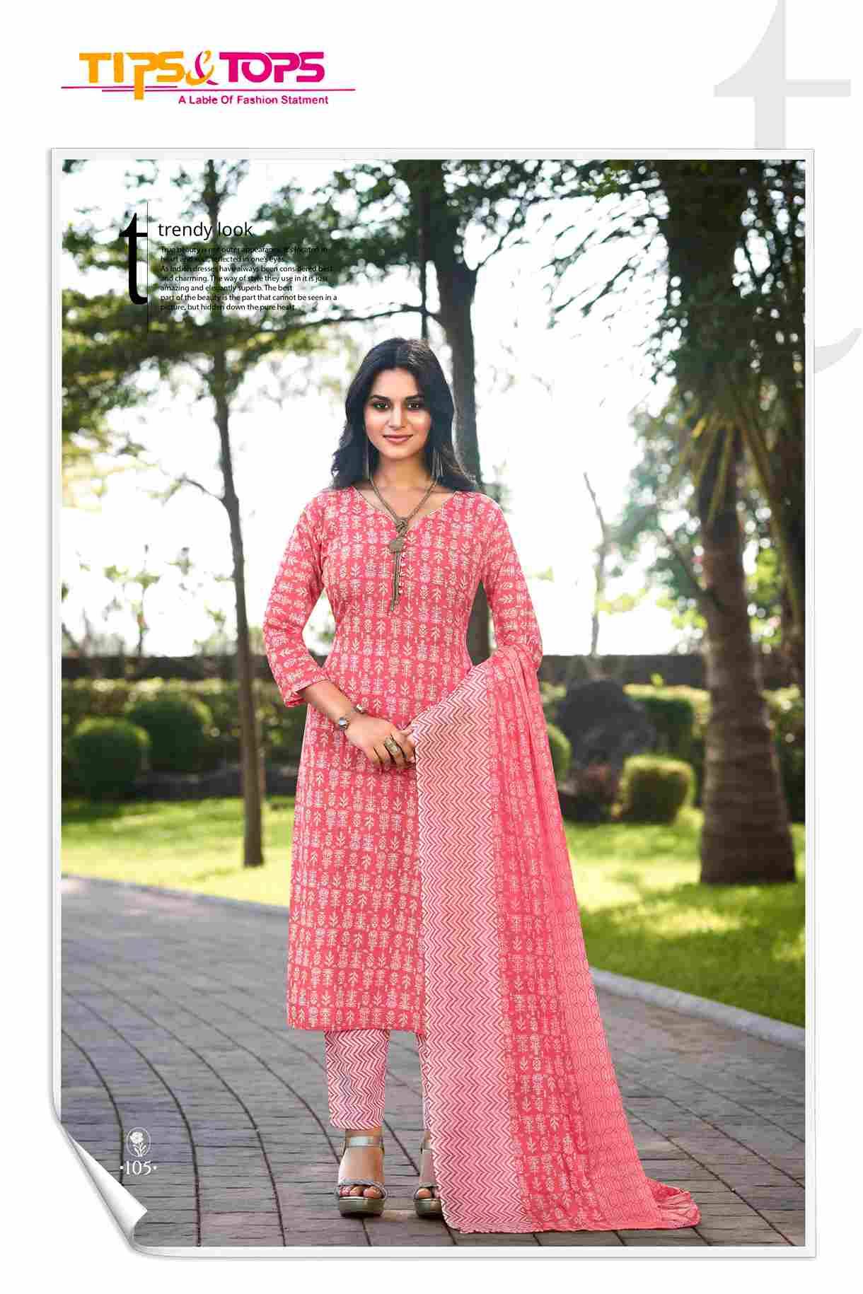 Summer Fashion Vol-5 By Tips And Tops 101 To 106 Series Designer Festive Suits Beautiful Fancy Colorful Stylish Party Wear & Occasional Wear Cotton Print Dresses At Wholesale Price