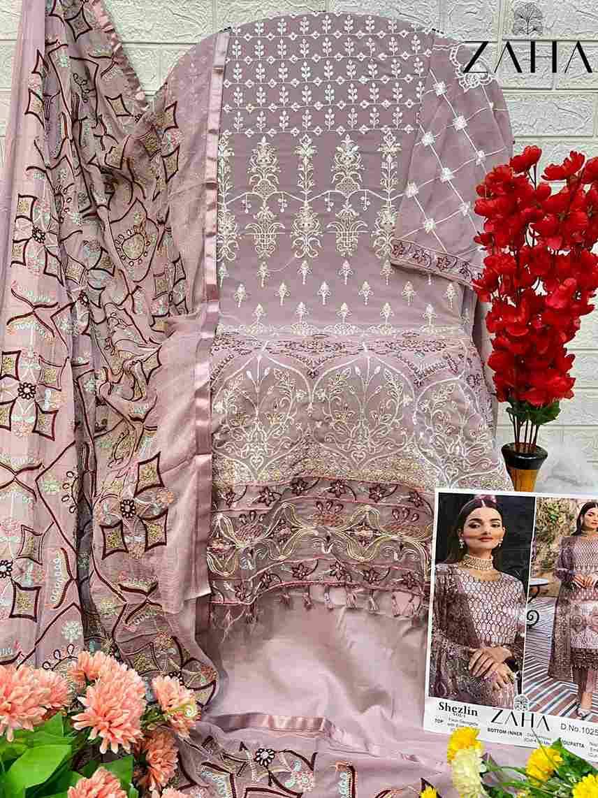 Zaha-10251 By Zaha Designer Pakistani Suits Beautiful Stylish Fancy Colorful Party Wear & Occasional Wear Faux Georgette Embroidered Dresses At Wholesale Price