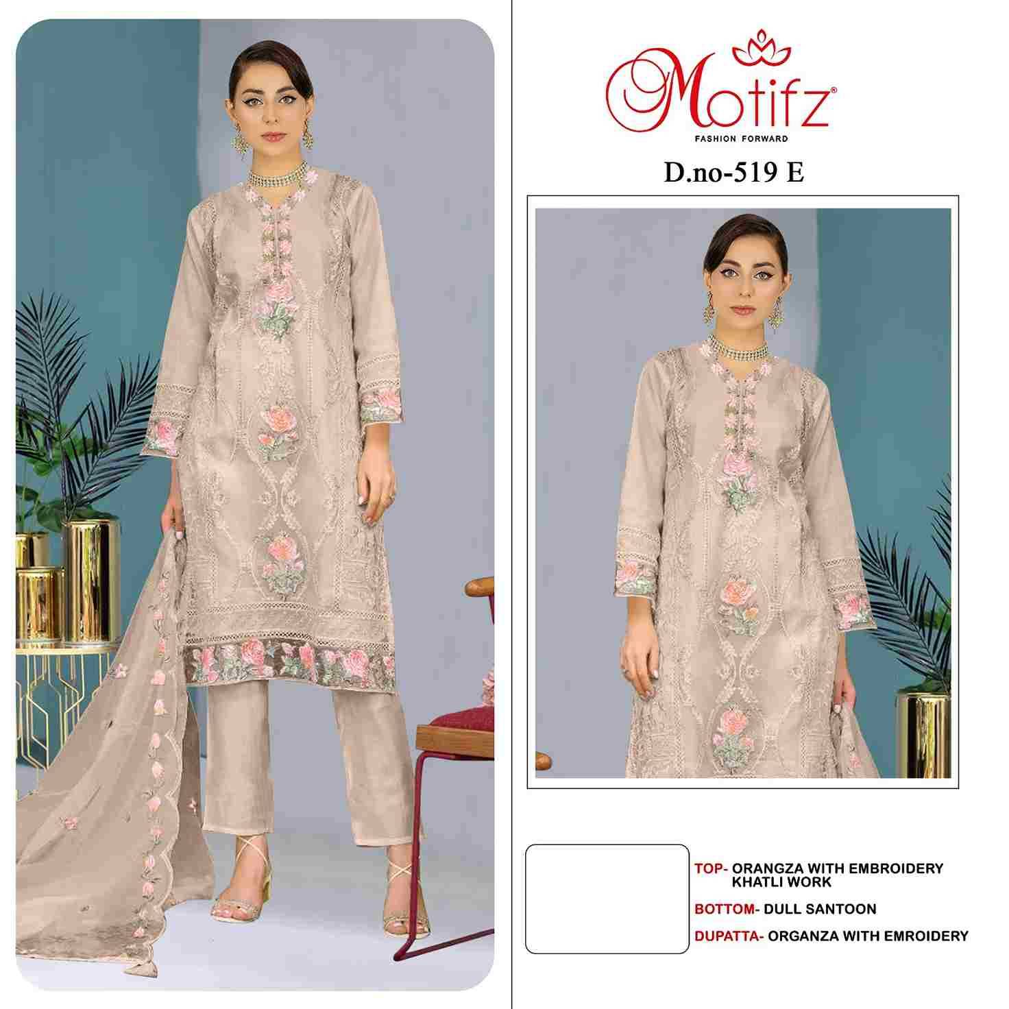 Motifz Hit Design 519 Colours By Motifz Beautiful Pakistani Suits Colorful Stylish Fancy Casual Wear & Ethnic Wear Heavy Organza Dresses At Wholesale Price