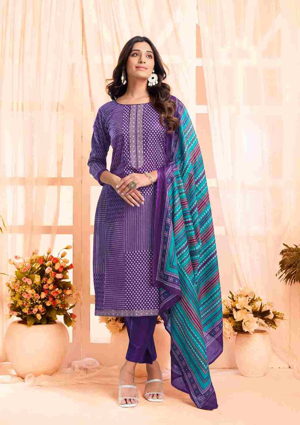 Erina By Yashika Trends 1001 To 1008 Series Beautiful Suits Colorful Stylish Fancy Casual Wear & Ethnic Wear Pure Cotton Print Dresses At Wholesale Price