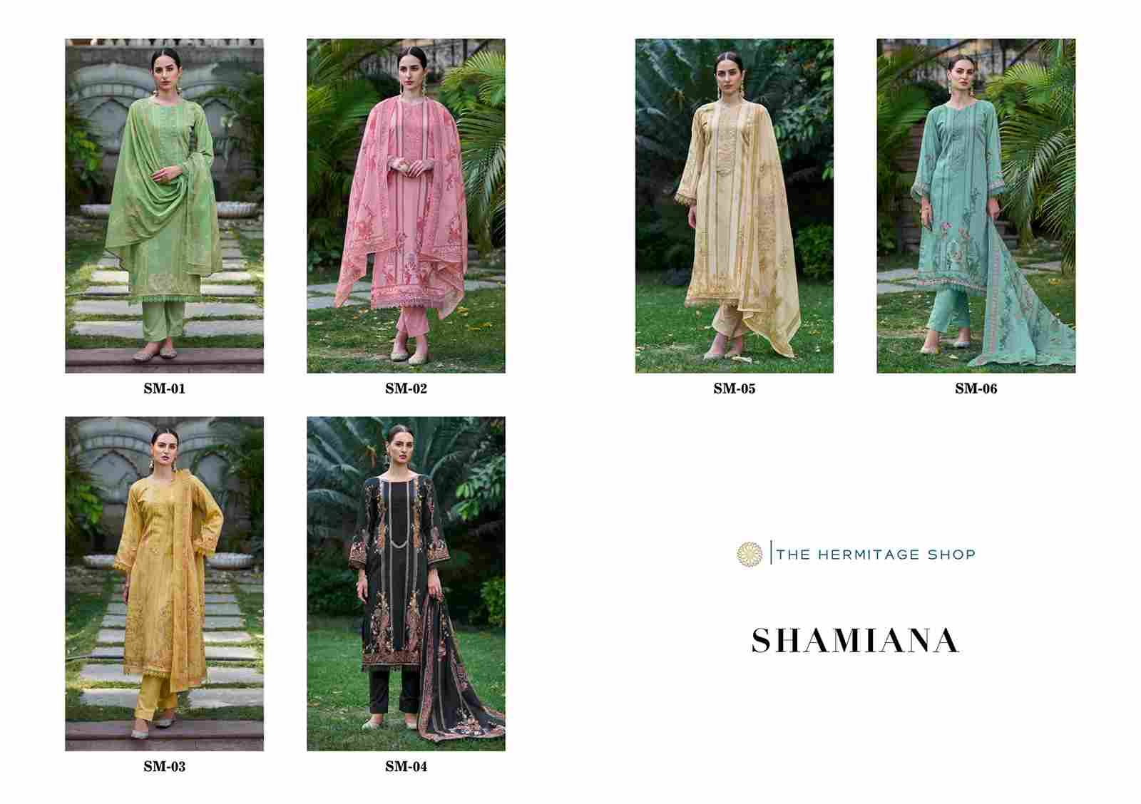 Shamiana By The Hermitage Shop 01 To 06 Series Beautiful Festive Suits Stylish Fancy Colorful Casual Wear & Ethnic Wear Lawn Print Dresses At Wholesale Price