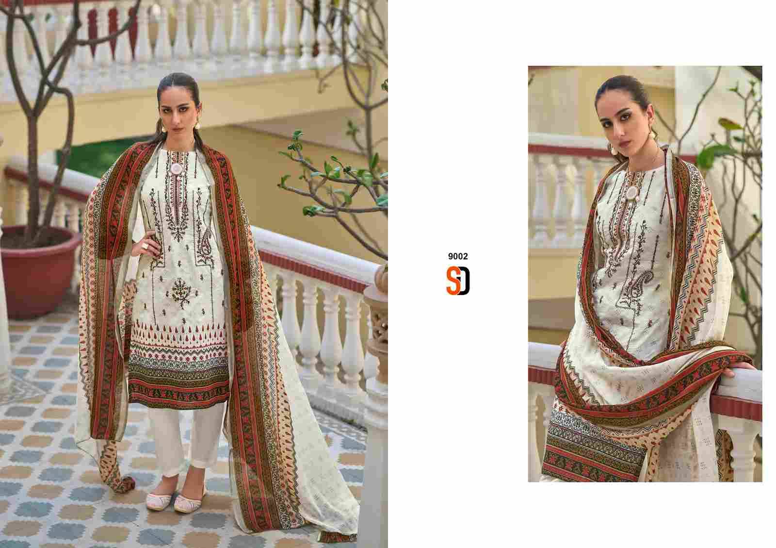 Bin Saeed Lawn Collection Vol-9 By Shraddha Designer 9001 To 9004 Series Designer Pakistani Suits Beautiful Fancy Stylish Colorful Party Wear & Occasional Wear Pure Cotton Print With Embroidery Dresses At Wholesale Price