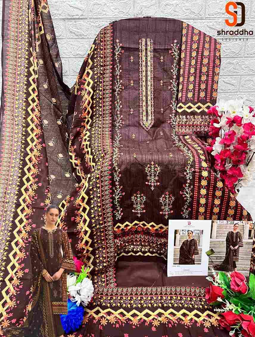 Bin Saeed Lawn Collection Vol-9 By Shraddha Designer 9001 To 9004 Series Designer Pakistani Suits Beautiful Fancy Stylish Colorful Party Wear & Occasional Wear Pure Cotton Print With Embroidery Dresses At Wholesale Price