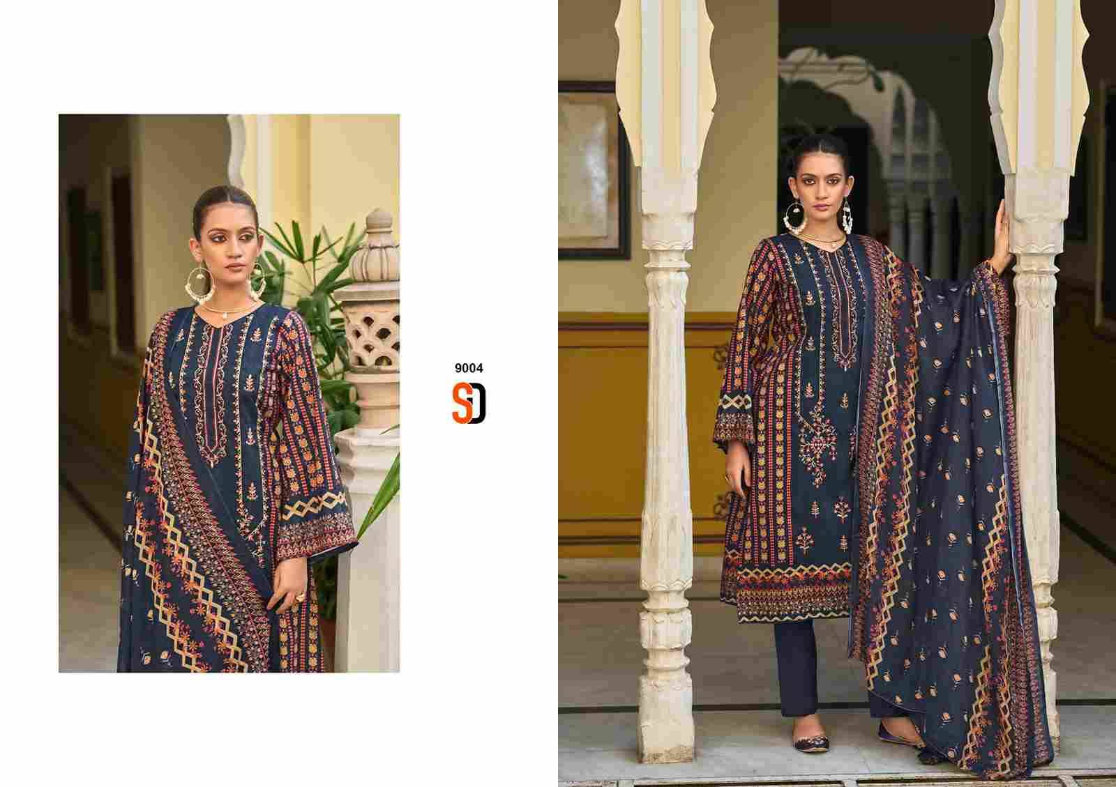 Bin Saeed Lawn Collection Vol-9 By Shraddha Designer 9001 To 9004 Series Designer Pakistani Suits Beautiful Fancy Stylish Colorful Party Wear & Occasional Wear Pure Cotton Print With Embroidery Dresses At Wholesale Price