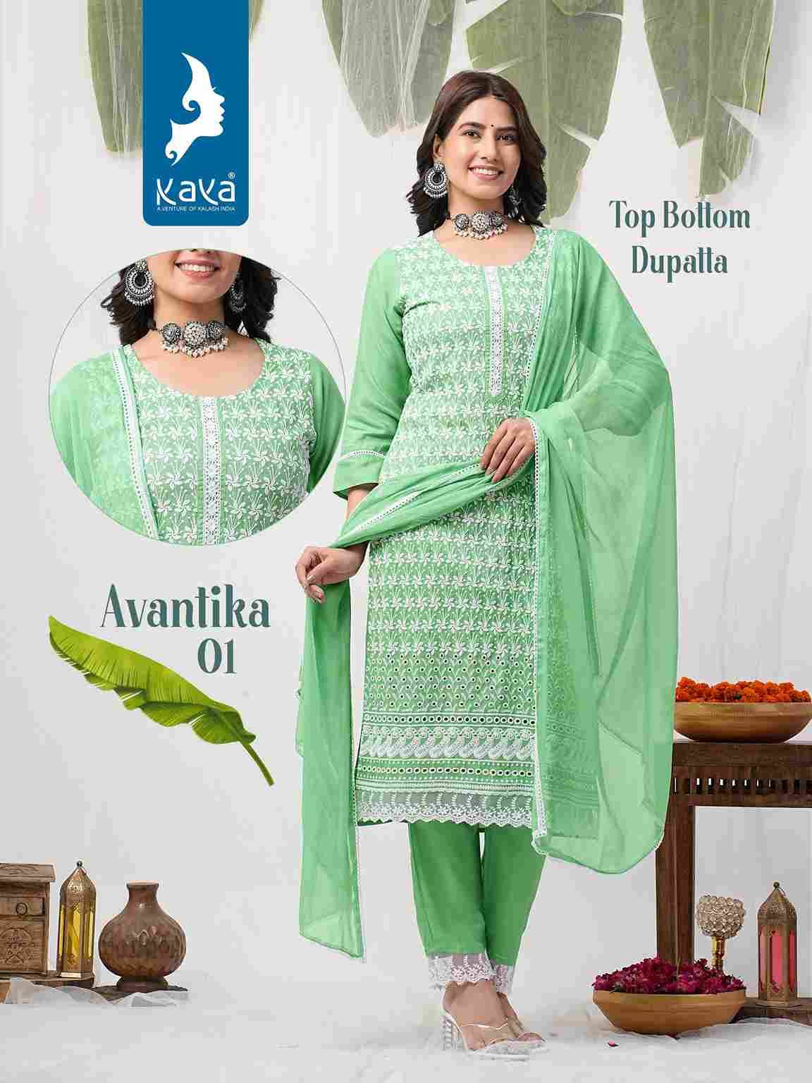 Avantika By Kaya 01 To 08 Series Designer Festive Suits Beautiful Fancy Colorful Stylish Party Wear & Occasional Wear Rayon With Work Dresses At Wholesale Price