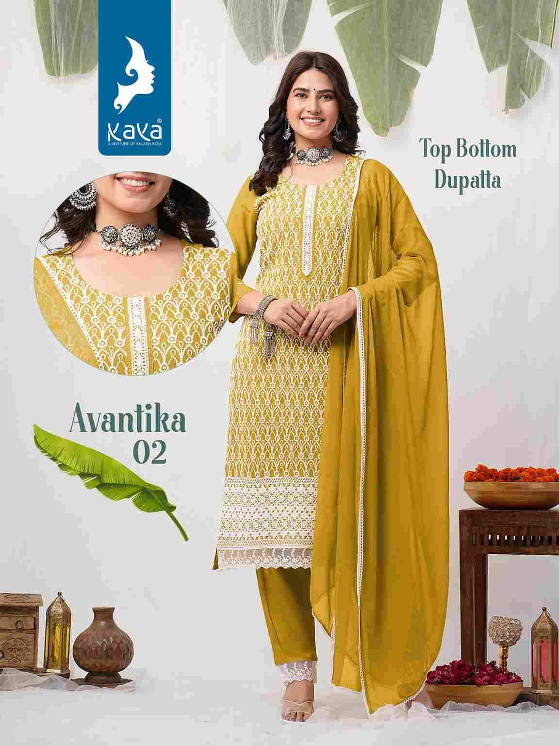 Avantika By Kaya 01 To 08 Series Designer Festive Suits Beautiful Fancy Colorful Stylish Party Wear & Occasional Wear Rayon With Work Dresses At Wholesale Price