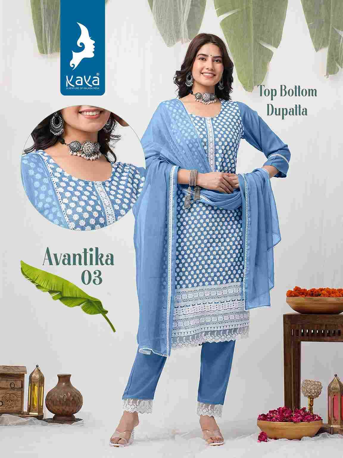 Avantika By Kaya 01 To 08 Series Designer Festive Suits Beautiful Fancy Colorful Stylish Party Wear & Occasional Wear Rayon With Work Dresses At Wholesale Price