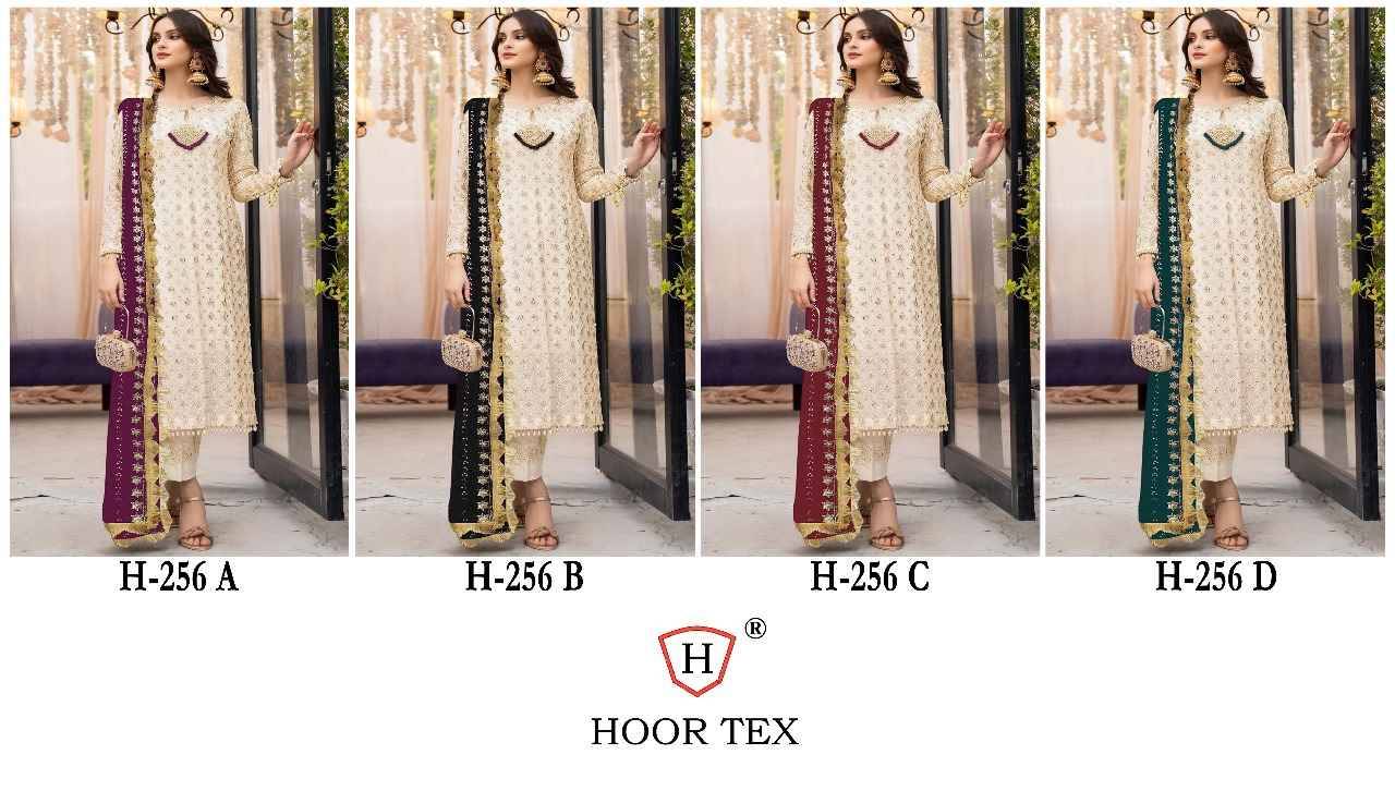 Hoor Tex Hit Design H-256 Colours By Hoor Tex H-256-A To H-256-D Series Designer Festive Pakistani Suits Collection Beautiful Stylish Fancy Colorful Party Wear & Occasional Wear Georgette Embroidered Dresses At Wholesale Price