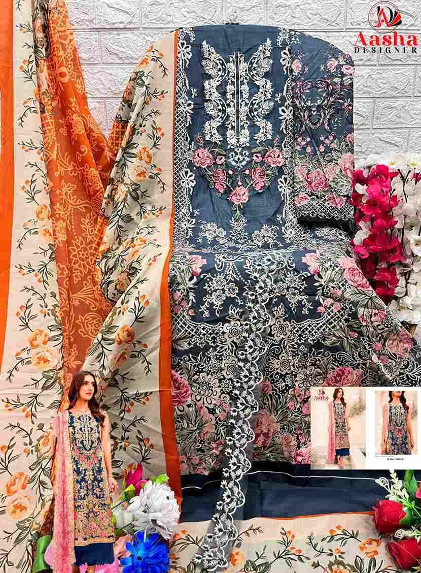 Needle Wonder Lawn Collection Vol-2 By Aasha Designer 1045-A To 1045-C Series Pakistani Suits Beautiful Fancy Colorful Stylish Party Wear & Occasional Wear Pure Cotton Embroidery Dresses At Wholesale Price