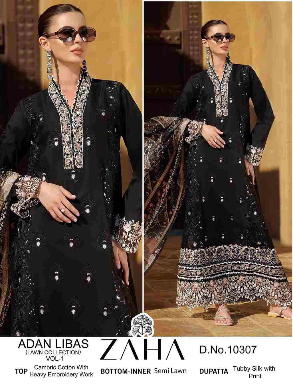 Adan Libas Vol -1 By Zaha 10305 To 10307 Series Beautiful Pakistani Suits Stylish Fancy Colorful Party Wear & Occasional Wear Cambric Cotton With Embroidery Dresses At Wholesale Price