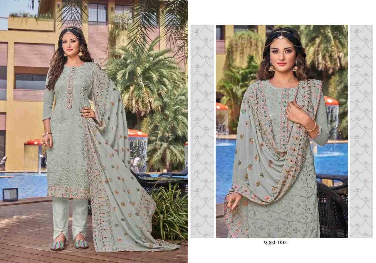 Izhar By Aarav Trendz 1001 To 1004 Series Beautiful Colorful Stylish Fancy Casual Wear & Ethnic Wear Georgette Embroidered Dresses At Wholesale Price