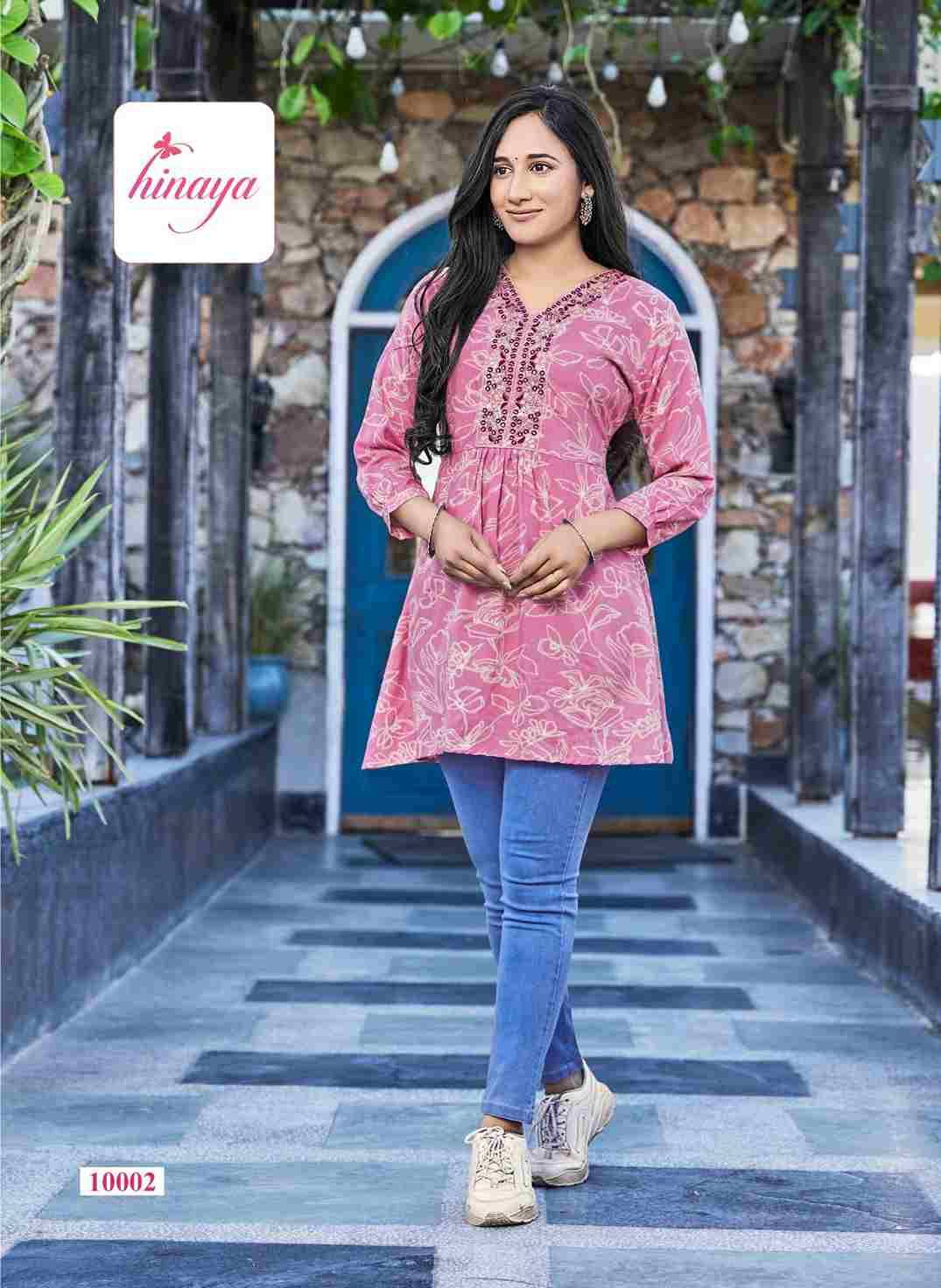 Resham Vol-10 By Hinaya 10001 To 10006 Series Designer Stylish Fancy Colorful Beautiful Party Wear & Ethnic Wear Collection Rayon Foil Kurtis At Wholesale Price