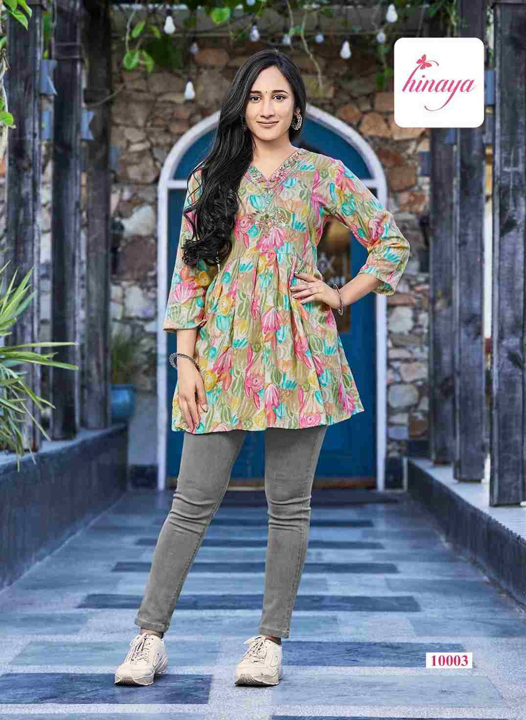 Resham Vol-10 By Hinaya 10001 To 10006 Series Designer Stylish Fancy Colorful Beautiful Party Wear & Ethnic Wear Collection Rayon Foil Kurtis At Wholesale Price