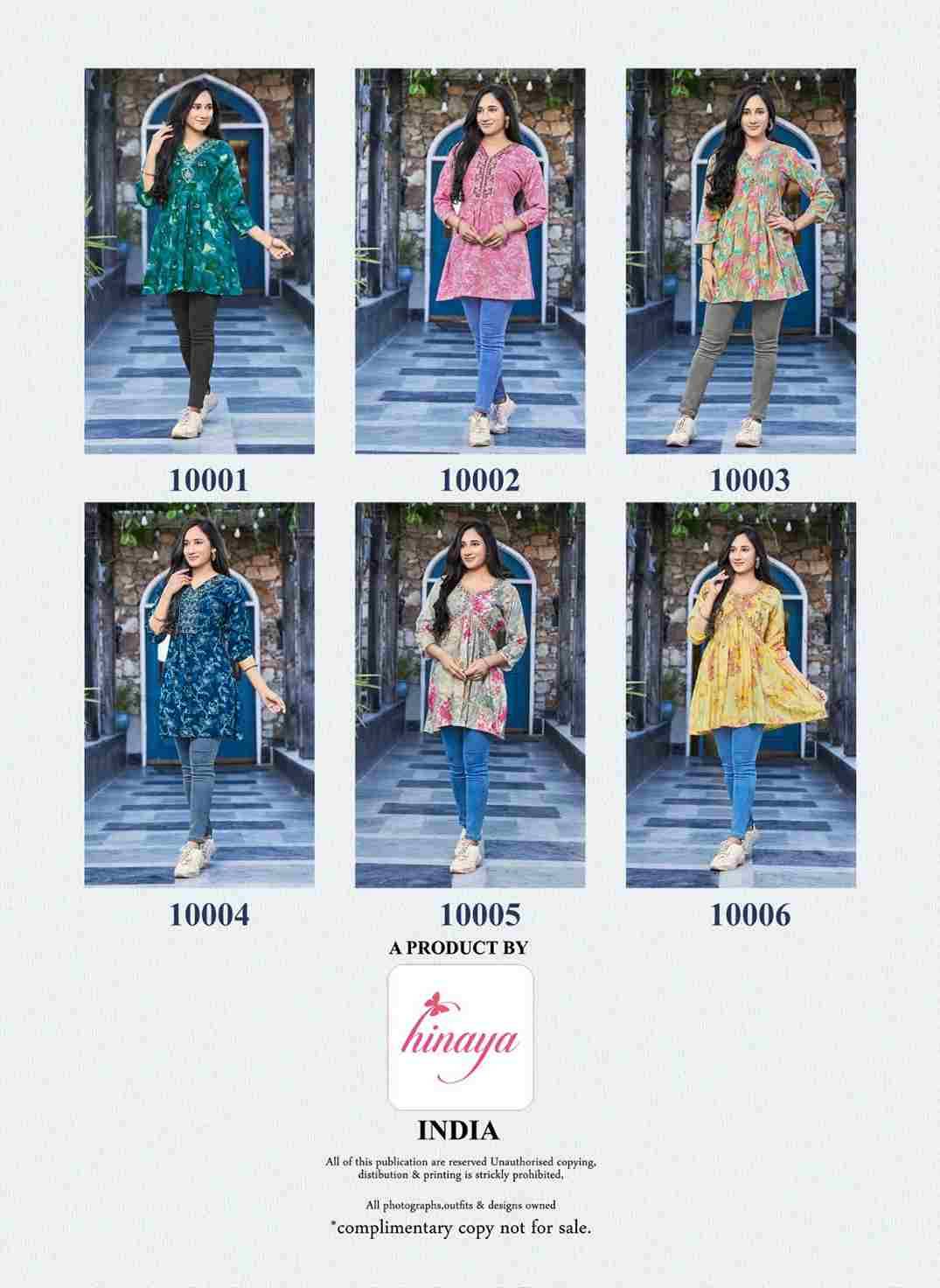 Resham Vol-10 By Hinaya 10001 To 10006 Series Designer Stylish Fancy Colorful Beautiful Party Wear & Ethnic Wear Collection Rayon Foil Kurtis At Wholesale Price