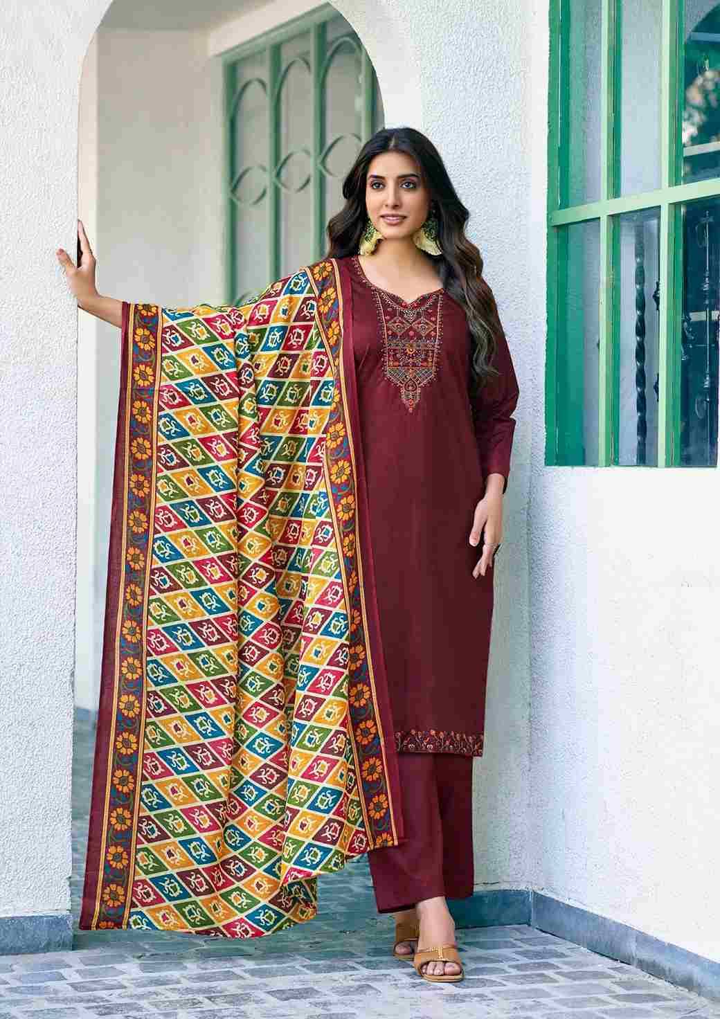 Romani By Saanvi Trends 1001 To 1008 Series Beautiful Suits Colorful Stylish Fancy Casual Wear & Ethnic Wear Pure Cotton Print Dresses At Wholesale Price