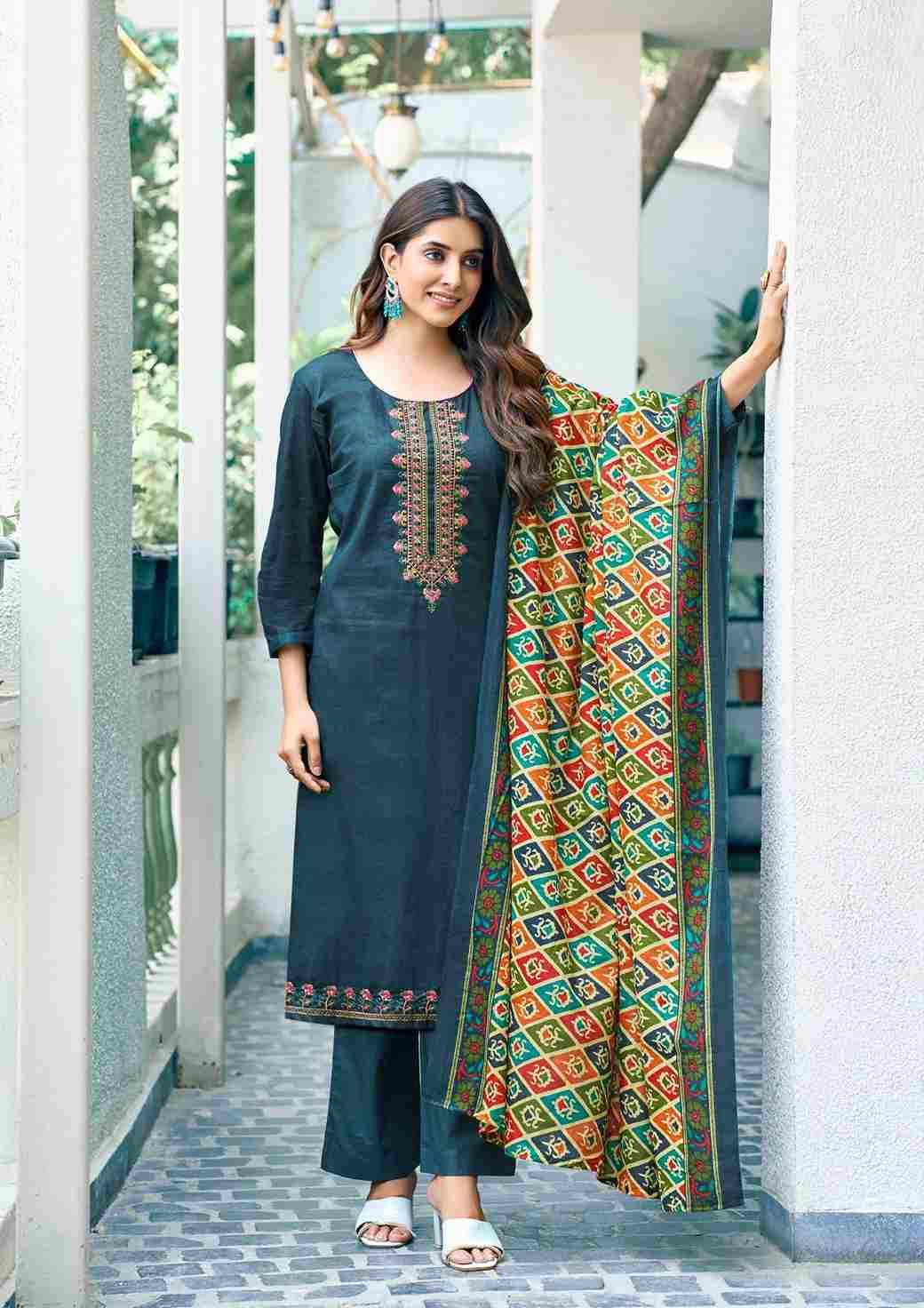 Romani By Saanvi Trends 1001 To 1008 Series Beautiful Suits Colorful Stylish Fancy Casual Wear & Ethnic Wear Pure Cotton Print Dresses At Wholesale Price