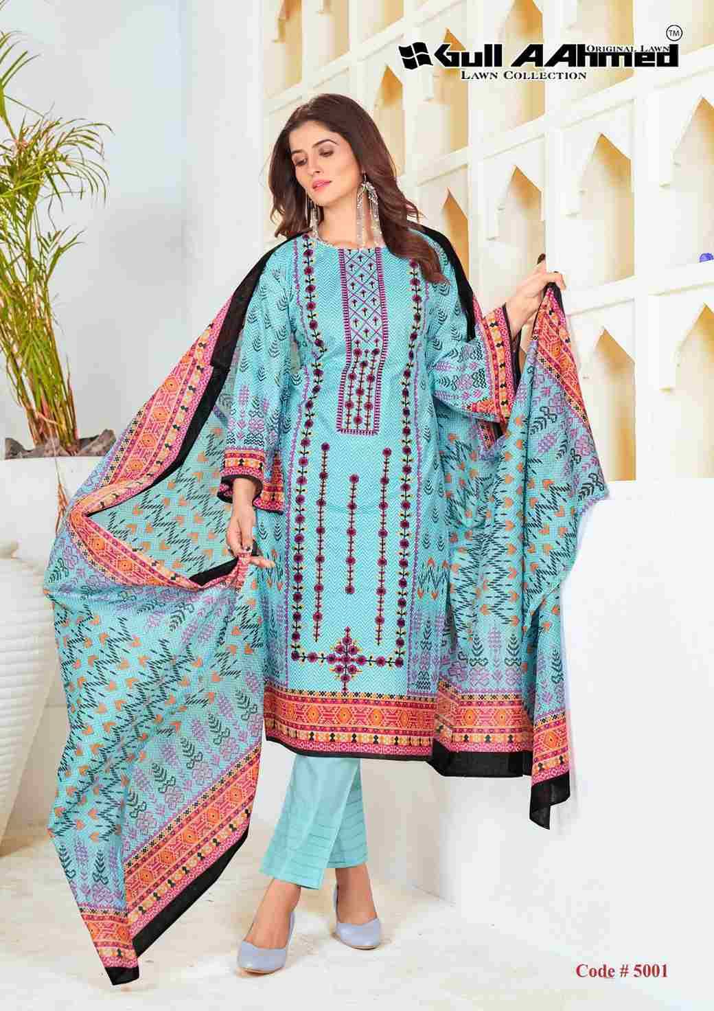 Bin Saeed Vol-5 By Gull Aahmed 5001 To 5006 Series Beautiful Festive Suits Stylish Fancy Colorful Casual Wear & Ethnic Wear Pure Lawn Print Dresses At Wholesale Price