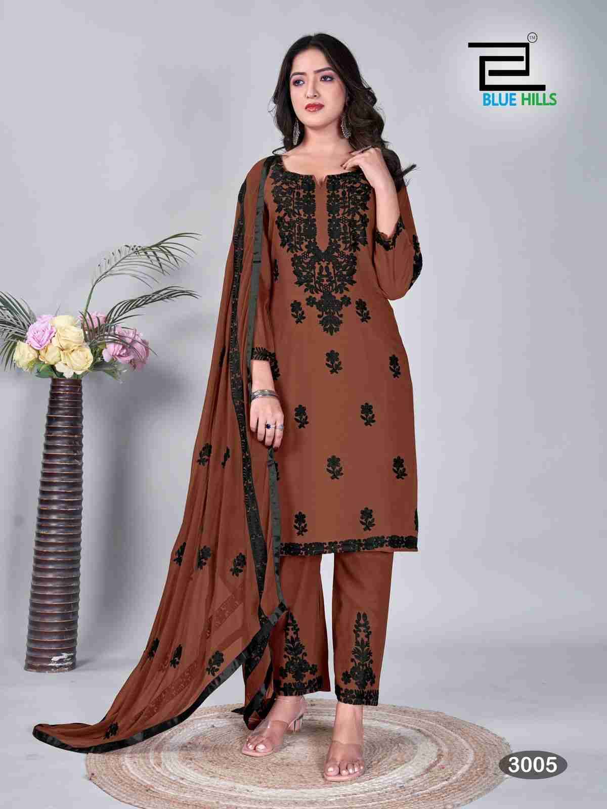 Black Bunny Vol-3 By Blue Hills 3001 To 3005 Series Beautiful Festive Suits Colorful Stylish Fancy Casual Wear & Ethnic Wear Rayon Print Dresses At Wholesale Price