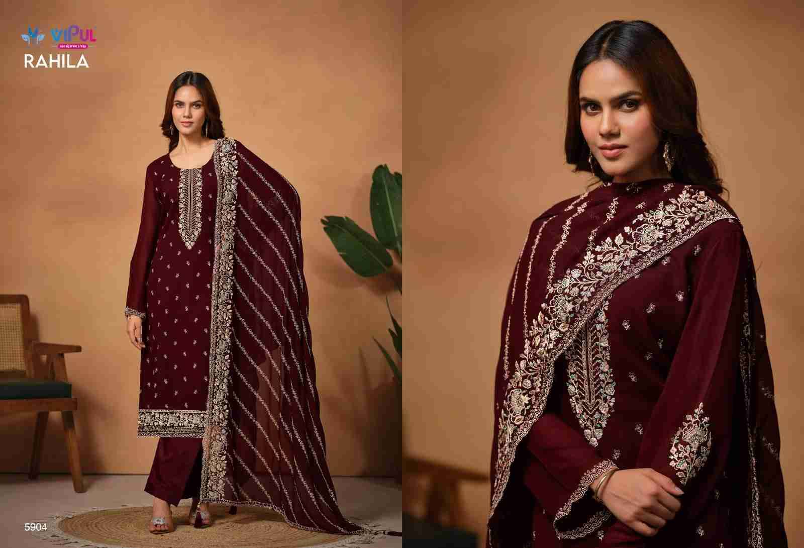 Rahila By Vipul Fashion 5901 To 5904 Series Festive Suits Beautiful Fancy Colorful Stylish Party Wear & Occasional Wear Fancy Dresses At Wholesale Price