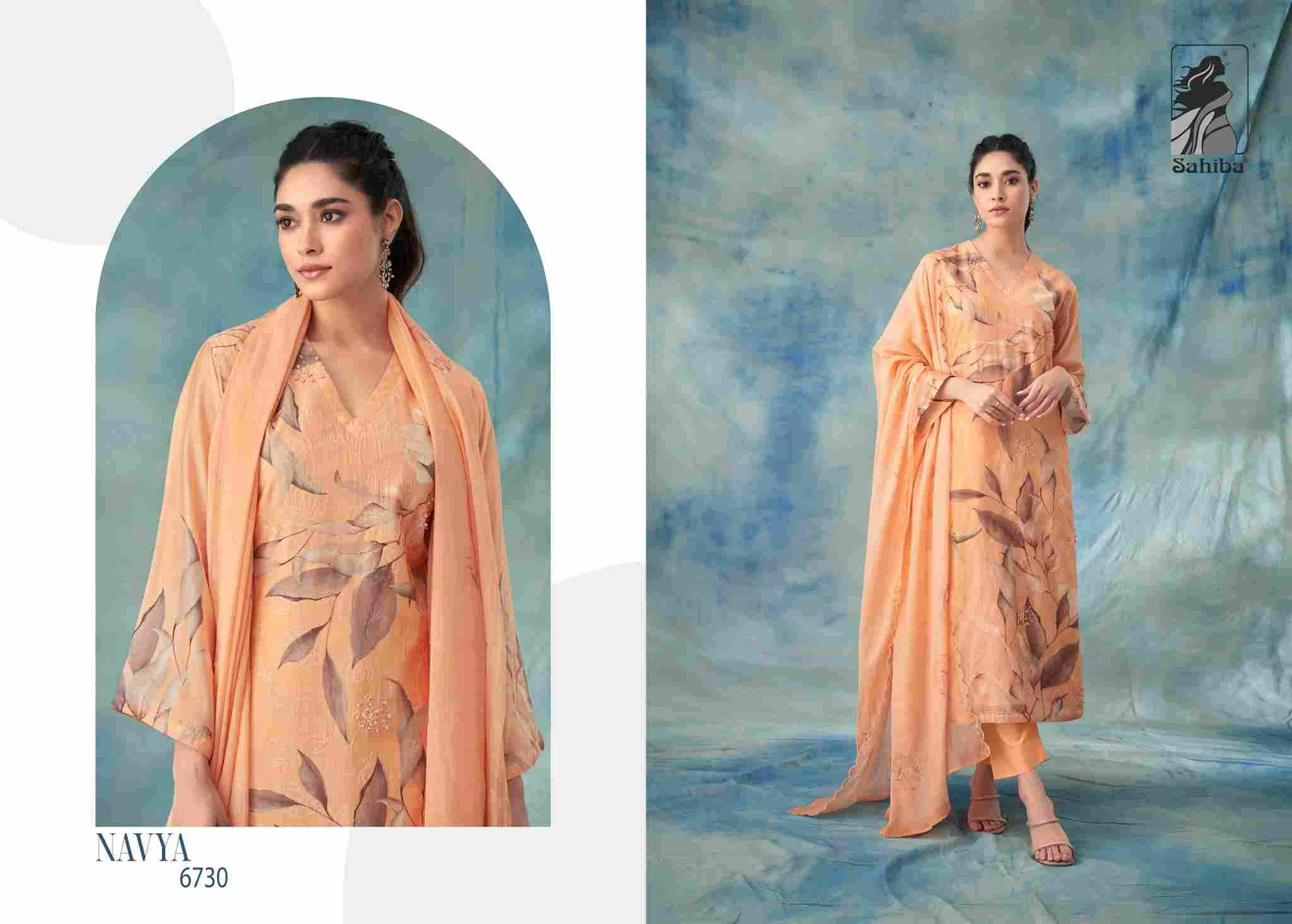 Navya By Sahiba Fabrics Festive Suits Beautiful Fancy Colorful Stylish Party Wear & Occasional Wear Dhakamal Dresses At Wholesale Price