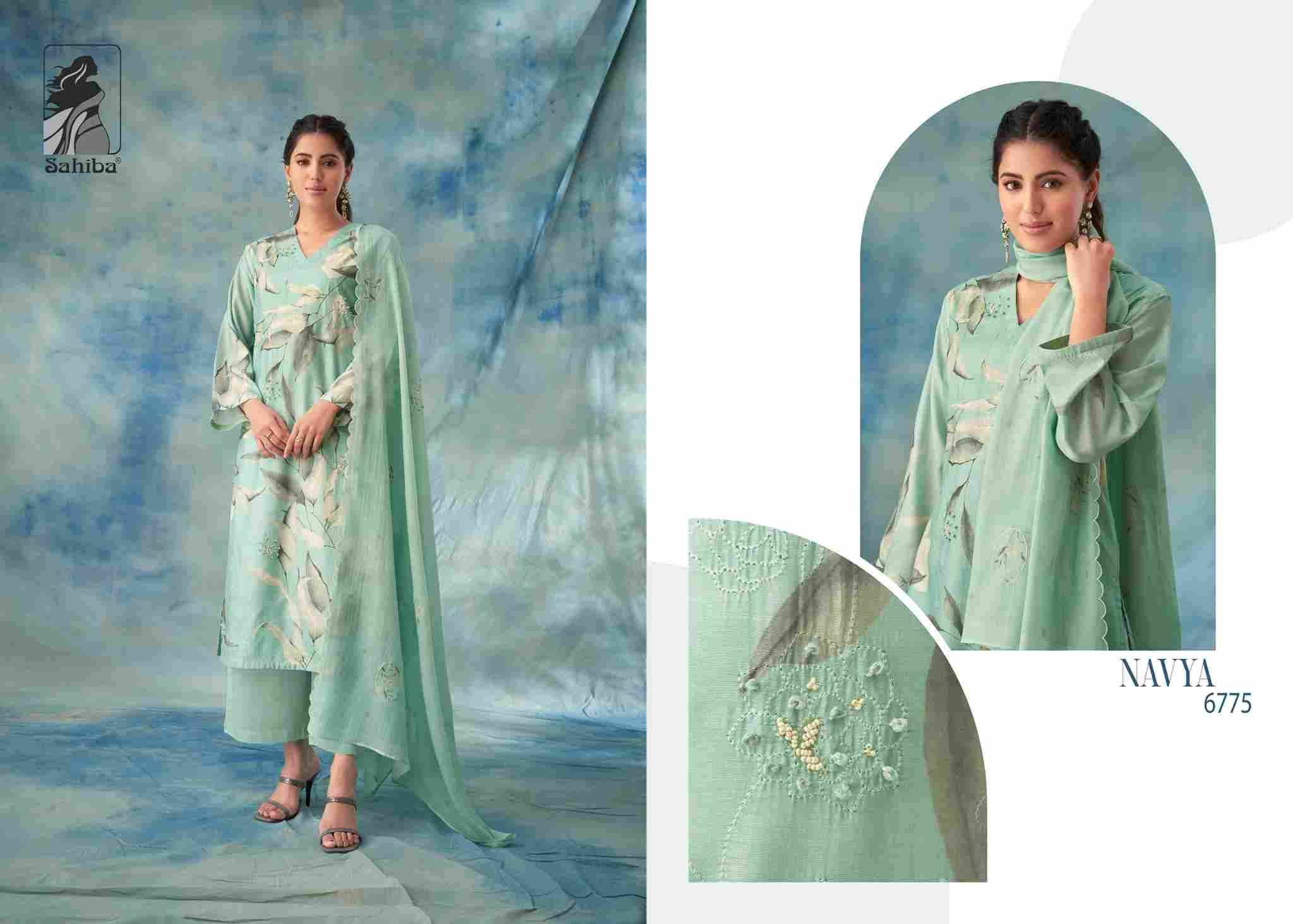 Navya By Sahiba Fabrics Festive Suits Beautiful Fancy Colorful Stylish Party Wear & Occasional Wear Dhakamal Dresses At Wholesale Price