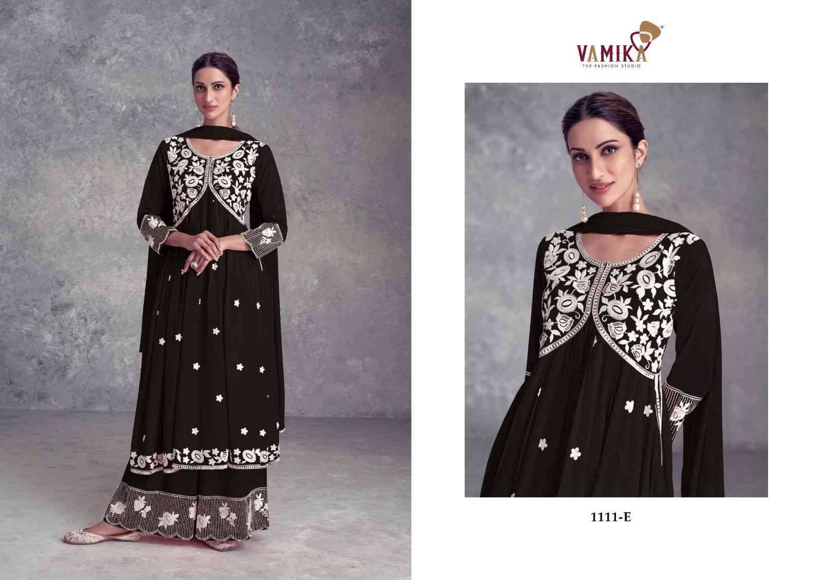 Aadhira Vol-9 By Vamika 1111-A To 1111-E Series Beautiful Festive Suits Colorful Stylish Fancy Casual Wear & Ethnic Wear Pure Viscose Rayon Embroidery Dresses At Wholesale Price